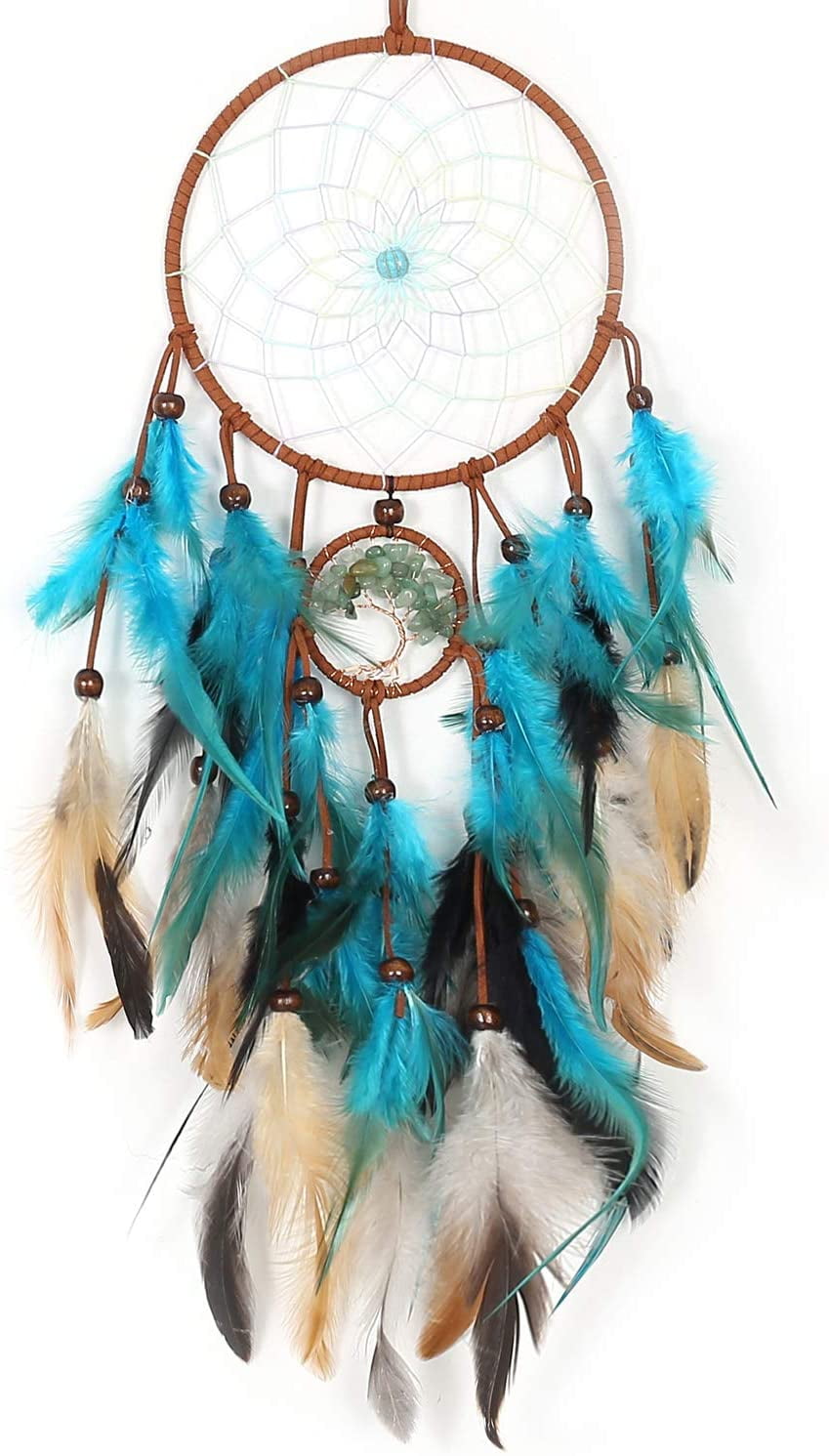30" New Large Handmade Orange Dream Catcher With Feather Home Decor Wall Hanging 