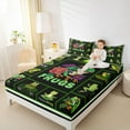 thumbnail image 4 of Homewish Green Frog 4-Piece Full Size Sheets for Boys Girls,Cartoon Animal Bed Sheets,Flower Wildlife Lightweight Sheet Sets,Lightweight Room Decor, 4 of 7