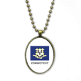 thumbnail image 1 of Contour Drapeau d'État Américain Connecticut Collier Chaîne Vintage Pendentif Bijoux Collection, 1 of 3