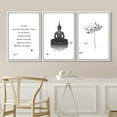 thumbnail image 3 of IDEA4WALL Framed Canvas Print Wall Art Set Buddha Lotus Motivational Saying Typography Nature Cultural Modern Art Contemporary Decorative for Living Room, Bedroom, Office - 24"x36"x3 White, 3 of 5