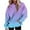 Light Blue, variant on Viadha Sweatshirts for Women Plus Size Hooded Long Sleeved Button Pocket Printed Sweatshirts