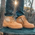 thumbnail image 5 of ROCKROOSTER Cortez Men's 6 inch Steel Toe Wheat Work Boots, YKK Zipper sided TPU Outsole Anti Static AK050-10, 5 of 8