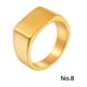 thumbnail image 4 of Minnieouse Anillo cerrado de acero inoxidable, anillos geométricos de moda, joyería chapada Unisex para novias de fiesta, joyas de regalo Ropa, zapatos y accesorios Miscelánea Oro talla 8, 4 of 6