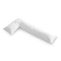 L Shaped Body Pillow - Down Full Body Pillow for Side , Pregnancy, Neck and Shoulder Support - Zippered Cover