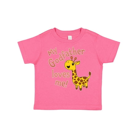 

Inktastic My Godfather Loves Me- Cute Giraffe Boys or Girls Toddler T-Shirt
