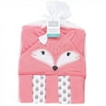Hudson Baby Infant Girl Hooded Towel and Five Washcloths Set, Girl Foxes, One Size