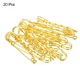 thumbnail image 3 of Uxcell 4 Holes Brooch Pins 3 Inch Metal Decorative Collar Safety Pins Clips, Gold Tone, 20pcs, 3 of 5