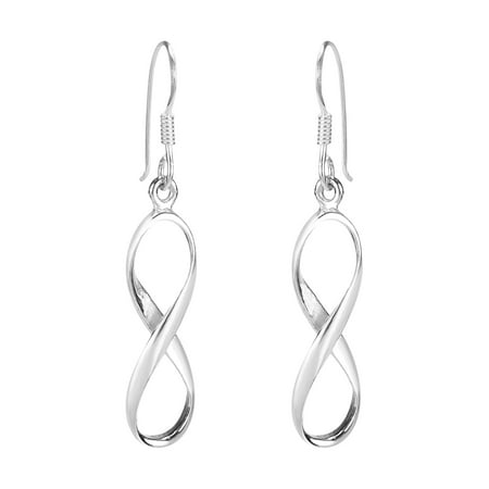 Endless Symbol Infinity Love .925 Silver Dangle Earrings
