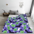thumbnail image 5 of Fuzoiu Cute Halloween Print Ultra-Soft Micro Fleece Blanket,All Seasons Flannel Throw, Lightweight Blanket for Bed, Sofa, Couch, Movie Night, Camping, and Travel-80"x60", 5 of 7