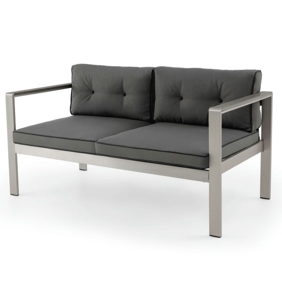 Aimee Lii Contemporary 2-Person Sofa Chair with Armrests for Balcony Backyard Porch, Outdoor Patio Furniture for Balcony Porch Garden Backyard, Sturdy