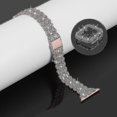 thumbnail image 3 of For Apple Watch Series 7 45mm Hard PC Anti-drop Watch Case + Rhinestone Decor Wrist Strap Watch Band, 3 of 5