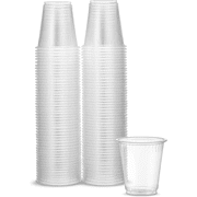 PLASTICPRO 3 Oz Clear Disposable Cups Plastic Cups for Party, 200-Pack