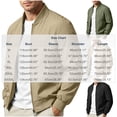 thumbnail image 4 of Danhjin Men's Casual Jackets Zip up Long Sleeve Stand Collar Fall Winter Outerwear Solid Color Comfy Fashion Coats, 4 of 10