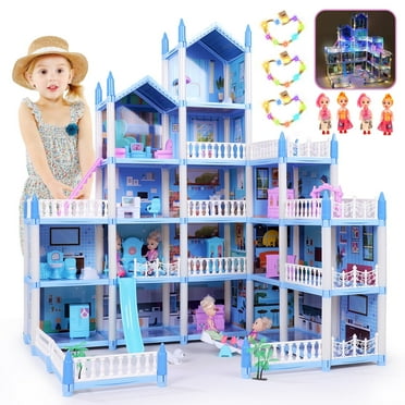Child's Faci Hebuch Dollhouse with Furniture, 348''
