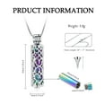 thumbnail image 2 of Cremation Urn Pendant Necklace with Hollow Cylinder Vial Keepsake Urn Cremation Jewelry Memorial Lockets for Ashes for Women Men, 2 of 7