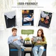 thumbnail image 6 of Vineego Outdoor Patio Loveseat Black Wicker 2-Seat Patio Conversation Set with Cushions & Center Storage Table，Blue, 6 of 7