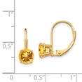 thumbnail image 2 of 14k 6mm Round Citrine Leverback Earrings XLB112CI, 2 of 2
