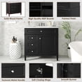 thumbnail image 3 of Bellemave 36" Bathroom Vanity with Single Sink Combo Set, Modern Wood Undermount Bathroom Sink Cabinet with 2 Drawers and a Tip-Out Drawer, Freestanding Bathroom Vanities（Black）, 3 of 9