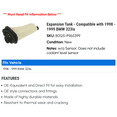 thumbnail image 2 of Expansion Tank - Compatible with 1998 - 1999 BMW 323is, 2 of 2