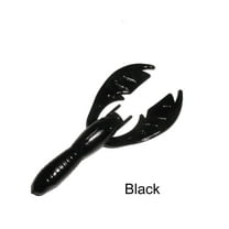 Netbait Fishing Lure N35001 Baby Paca Craw 4" Black Floating 9 Per Pack