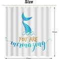 thumbnail image 2 of Mermaid Tail Shower Curtain 72x72 Inch Blue Ocean Sea Mermaid Bathroom Curtains Set Home Waterproof Polyester Fabric with Hooks, 2 of 6