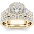 thumbnail image 1 of AKYUSGFL Fashion Rings for Women Synthetic Diamond Studded Zirconia Inlaid Rings Wedding Engagement Rings Jewelry Accessory Gifts, 1 of 5