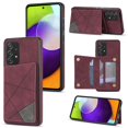 thumbnail image 1 of SaniMore for Samsung Galaxy A53 5G 6.5" PU Leather Case RFID Blocking, Back Magnetic Button Flip Wallet Cover Built-in Card Slot & Multi-Angle Kickstand Ultra-Thin Full Body Protective Shell, Winered, 1 of 7