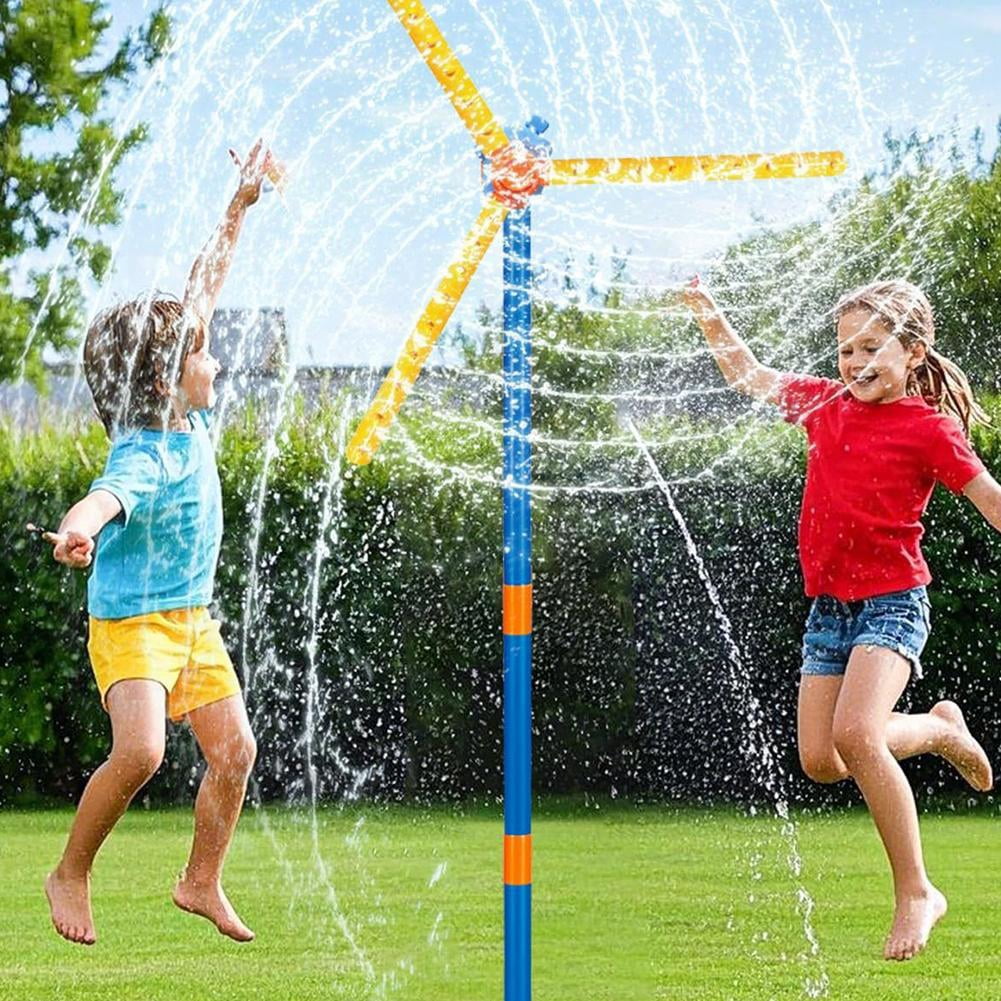 360-Degree Spinning Windmill Water Sprinkler, Fun Outdoor Yard Toy for Kids and Pets, Summer Splash Lawn Waterer