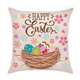 thumbnail image 1 of Hbdhejl Easter Pillowcase Rabbit Holiday Home Sofa Bedside Peach Skin Pillowcase, 1 of 4