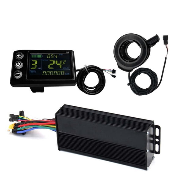 Three Mode Ebike Sine Wave Controller 40A 36V/48V/52V with S866 LCD Color Display SM Connector 2000W Motor