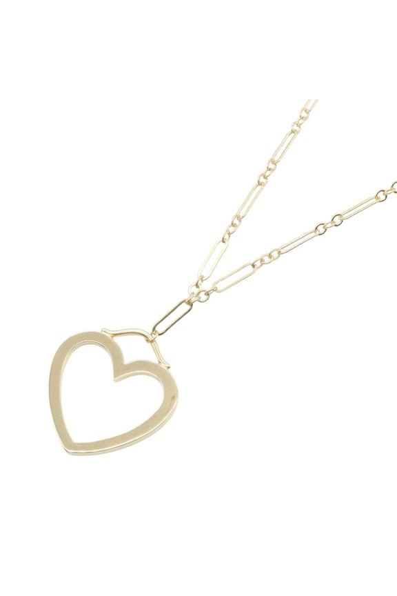 Pre-Owned Tiffany & Co. Open Heart Necklace, 18K (Yellow Gold), Women's Jewelry, Gold Tone