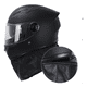 thumbnail image 3 of Casco Abatibles Motos Motocicleta Anti Niebla Espejo Doble Negro, 3 of 5