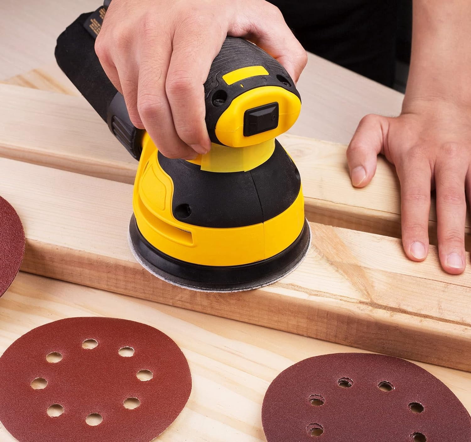 SATC 150Pcs Sanding Disc 5" (125mm) 8-Hole Hook and Loop Sanding Discs for Random Orbital Sander 600 Grit