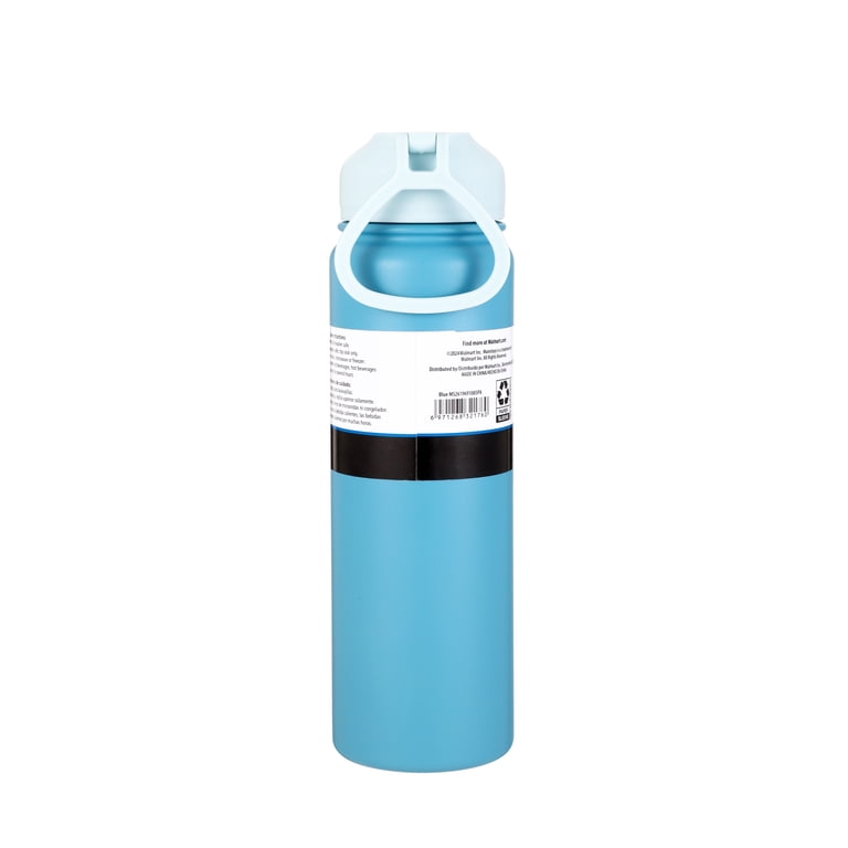 Mainstays 24oz Stainless Steel Water Bottle, Blue photo 5