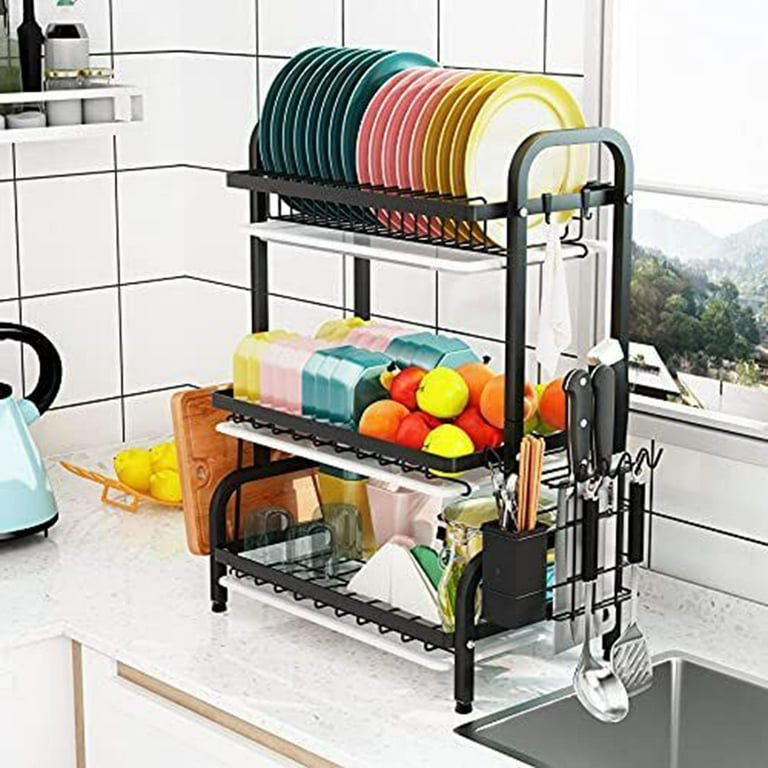 2Tier Over The Sink Dish Drying Rack Stainless Steel Above Dish Rack for  Kitchen