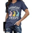 thumbnail image 6 of KimSoong Women Happy Easter Shirts Hanging with My Peeps Shirt Cute Bunny Graphic Letter Printed Top, 6 of 6