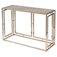 thumbnail image 1 of SEI Furniture Simondley Metal-Faux Marble Console Table in Gold, 1 of 3