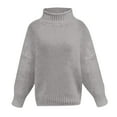 thumbnail image 7 of IROINNID Reduced Womens Sweater Knit Round Neckline Pullover Sweater Solid Color Comfy Mid-Length Long Sleeve Tops Knitting Sweater, 7 of 7