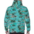 thumbnail image 7 of Lsque Hawaii Palms Pattern Casual Men's Hoodie,Hooded Sweatshirt with Kangaroo Pocket,Pullover Hoodie-4X-Large, 7 of 7