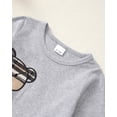 thumbnail image 4 of 12 Months Baby Boys Clothes 18 Months Boys 2PCS Fall Winter Outfits Set Cute Bear Print Toddler Boys Long Sleeve Round Neck Top Pants Set Gray, 4 of 8