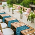 thumbnail image 4 of Teal Green Ocean Waves Cloth Napkins, Summer Sea Pool Washable and Reusable Dinner Napkins Set of 2, Table Napkin for Kitchen Party Birthday Wedding Hotel Housewarming 20"x20", 4 of 9