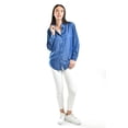 thumbnail image 2 of Camisa satinada Roman Fashion Juvenil 1016 Azul marino M, 2 of 6