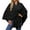 Black, variant on HCURIBAD Women's Shawl Wrap Poncho Ruana Cape Open Front Cardigan Shawls for Fall Winter, 1PC Shawl Beige One Size