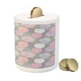 thumbnail image 3 of Pink and Grey Piggy Bank, Blossom Bouquet Botanical Foliage Shabby Form Essence Chrysanthemum, Ceramic Coin Bank Money Box for Cash Saving, 3.6" X 3.2", Blush Lilac Grey, by Ambesonne, 3 of 4