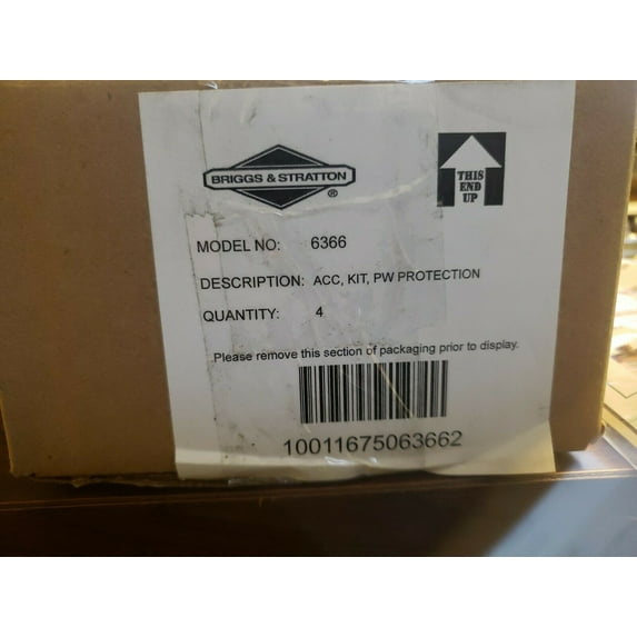 Genuine OEM Briggs & Stratton ACC, KIT, PW PROTECTION Part# 6366 (4 PC LOT/CASE)