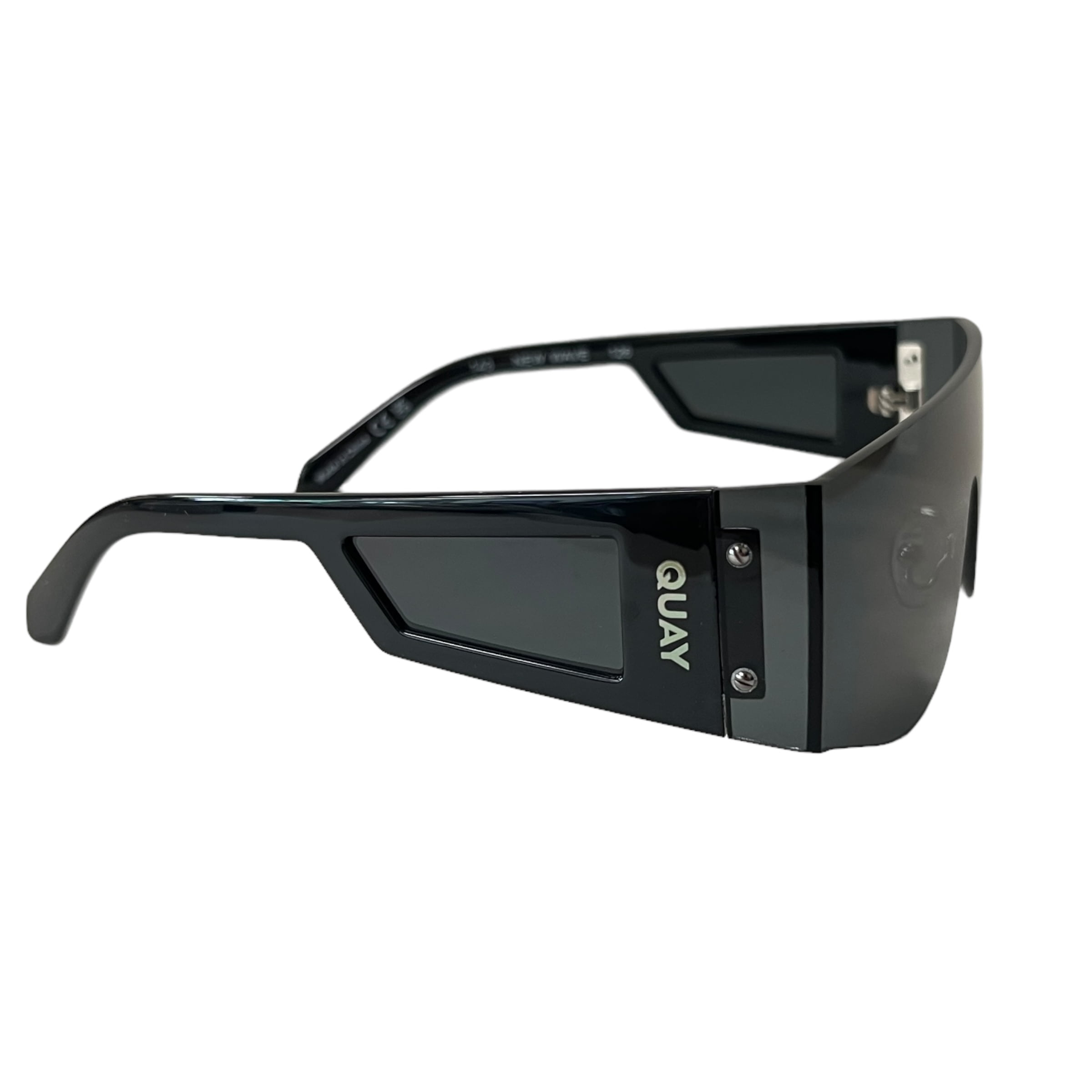 Quay Australia New Wave Shield Sunglasses Black