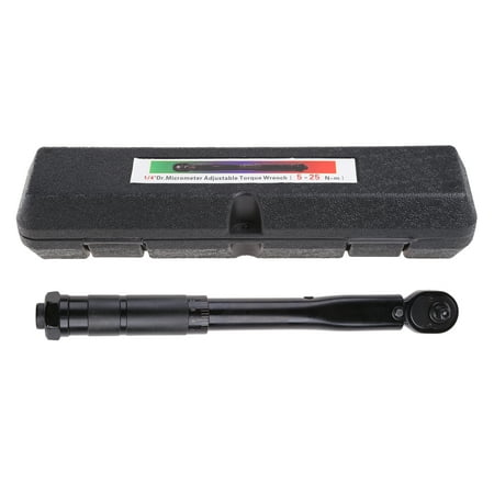 

1/4-Inch Torque Wrench Square Drive 5-25NM Two-Way Precise Ratchet Wrench Repair Spanner Key Hand Tools Carbon Steel