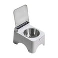 thumbnail image 2 of Comedero inclinado y elevado para gatos y perros, con protección para el cuello para gatos de interior. Tazón de acero inoxidable, 2 of 9