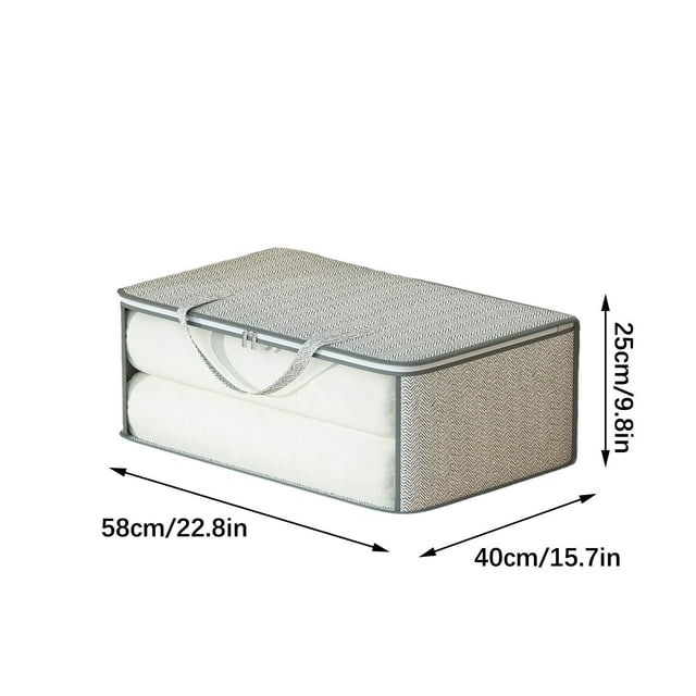 Mefallenssiah Sac de Rangement à Fermeture Éclair Panier de Rangement pour Déménagement Grande Capacité pour Vêtements