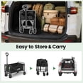 thumbnail image 4 of GVDV Collapsible Wagon Cart, Heavy Duty Utility Folding Wagon with All-Terrain Wheels, Portable Cart for Camping, Beach, Sports, Shopping, Black, 4 of 11
